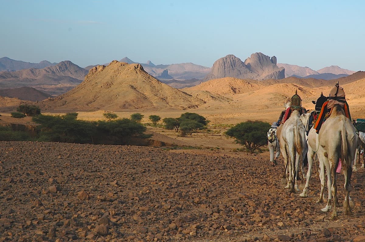 Méharée de Tamanrasset à l'Assekrem par l'oued Tanget et l'Aréchoum
